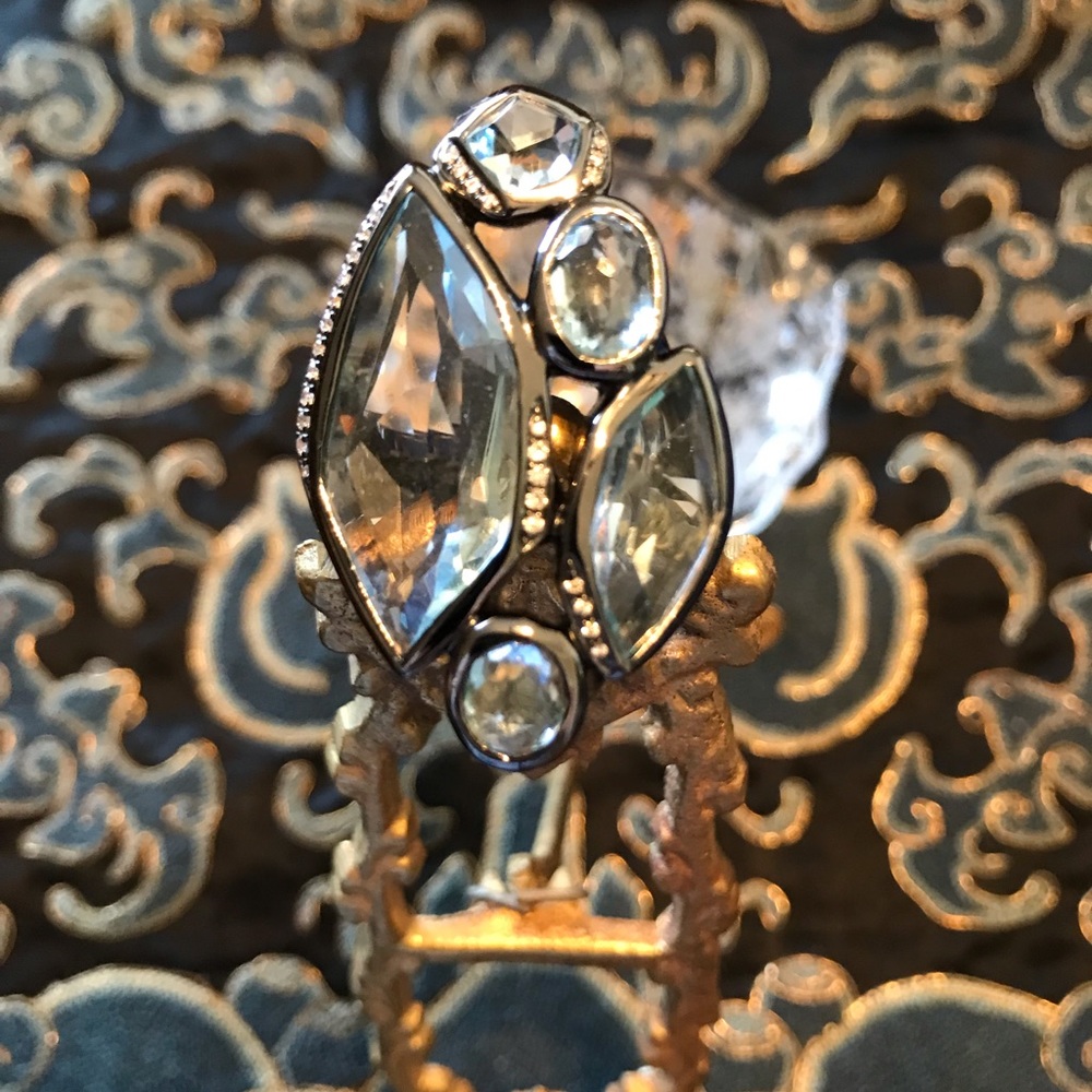 IPPOLITA DIAMOND WICKED BLUE TOPAX RING